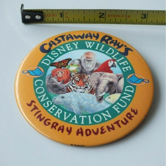Disney Button Pin  - Castaway Ray's Stingray Adventure Conservation Fund - DCL - Picture 3 of 4